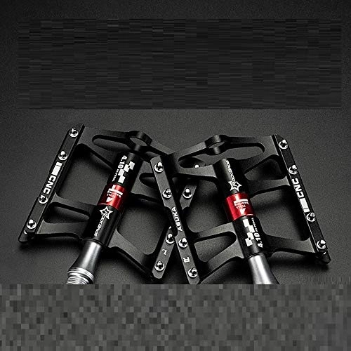 Pedali per mountain bike : Mountain bike aluminum alloy Pelin pedal lightweight road bike bearing pedal pedal riding-410 black