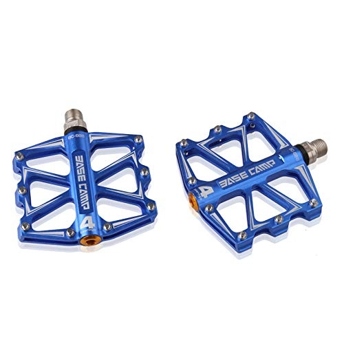 Pedali per mountain bike : Mountain bike bearing pedals, dead fly pedals, bicycle pedals-blue