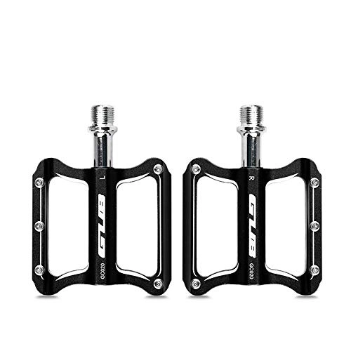 Pedali per mountain bike : Mountain bike pedal bearing universal highway bicycle accessories non-slip aluminum alloy pedal-black