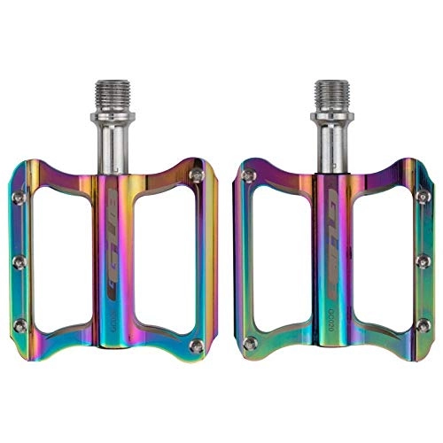 Pedali per mountain bike : Mountain bike pedal road bicycle pedal bicycle pedal bearing Pelin anti-skid foot stare-Dazzling color