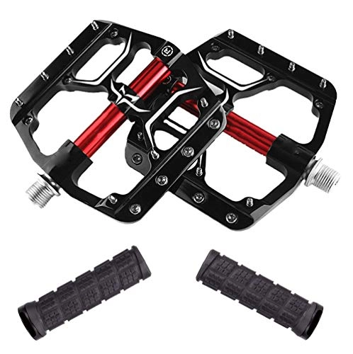 Pedali per mountain bike : NXXML Pedali in Alluminio Kit Pedali Bicicletta con Manubrio con Chiodo Staccabile Antiscivolo Impermeabile per 9 / 16 Pollici Casual, off-Road e Road Bike