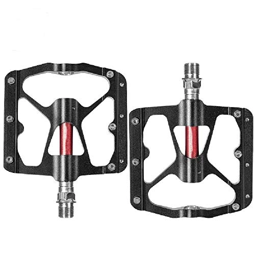 Pedali per mountain bike : NZYH Pedale Mountain Bike Palin Cuscinetto Pedale per Bici in Lega di Alluminio Pedale per Bici Pedale per Mountain Bike Materiale 2Pcs Nero