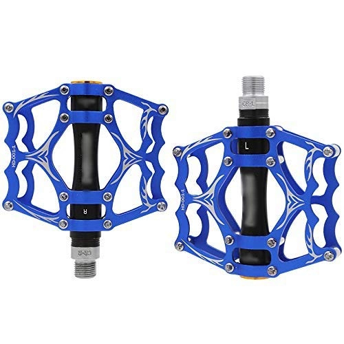 Pedali per mountain bike : OhLt-j Pedali for Biciclette Ultraleggero in Alluminio Ciclismo 3 Pedali for Cuscinetti sigillati Accessori for Mountain Bike MTB Lavorati a CNC Dimensioni: 101 * 97mm (Color : Blue)