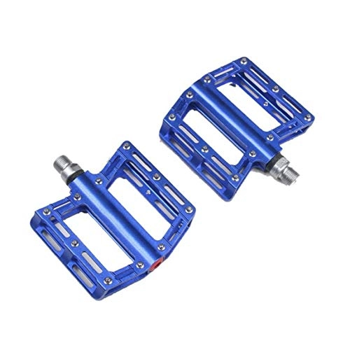 Pedali per mountain bike : Paio Bike Pedali Leggera in Lega Di Mountain Bike Pedale Manubrio Universale Platform Pedali Blu Comodo Accessori Ciclismo