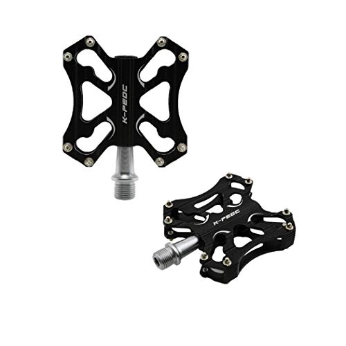 Pedali per mountain bike : Pedale Universale per Bicicletta Corpo in Lega di Alluminio Corpo Forte Antiscivolo DU Cuscinetto A Tenuta Stagna per 9 / 16 MTB BMX Road Mountain Bike Cycle (Nero, 1 Paio)