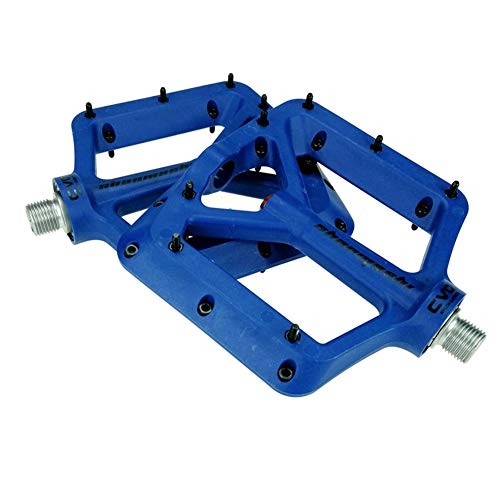 Pedali per mountain bike : Pedali Bici Mtb Stabilità Antiscivolo Pedali Mountain Bike Durevole Pedali Mtb Flat Per Bicicletta Uomo Mountain Bike Mtb Elettrica Bici Corsa blue, free size