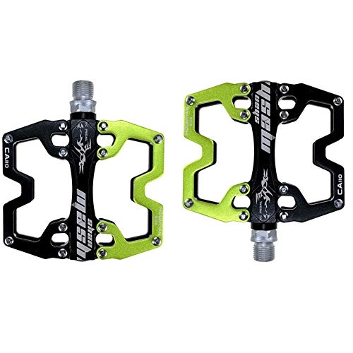 Pedali per mountain bike : Pedali Bici Pedali della Bici del Pedale della Bicicletta Mountain Accessori della Bici Pedali Accessori Ciclo della Bicicletta Accessori BMX Pedali Bici Accessori Piatto Pedali (Color : Green)