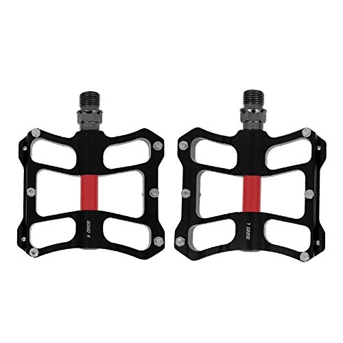 Pedali per mountain bike : Pedali Bici, Pedali Ibridi per MTB Antiscivolo in Alluminio Resistente Pedali Flat da Bicicletta Pedale da Ciclismo per Bici da Strada Mountain Bike(Rosso Nero)