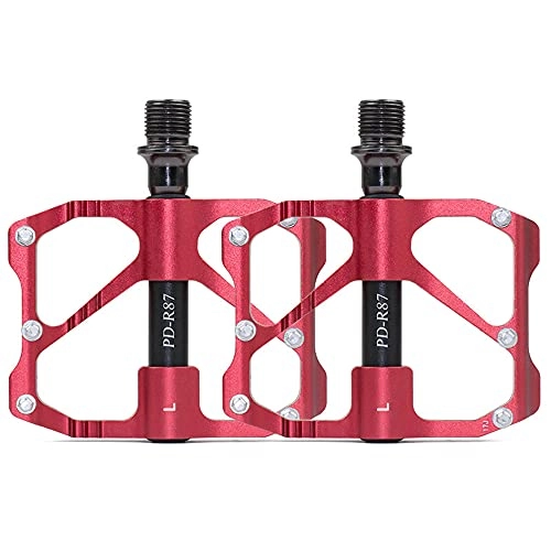 Pedali per mountain bike : Pedali Bici, Pedali Mountain Bike 3 Cuscinetti in Lega di Alluminio Anti-Skid MTB BMX Pedali, Bici da Strada Pedali Piatti per MTB e-Bike City Bike Bici da Corsa