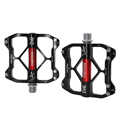 Pedali per mountain bike : Pedali Bicicletta Pedali Mountain Bike Antiscivolo Pedali in Lega di Alluminio 3 Cuscinetti Pedali Bici Cuscinetti Ultra sigillati per 9 / 16 MTB BMX Road (Nero, 1 Paio)