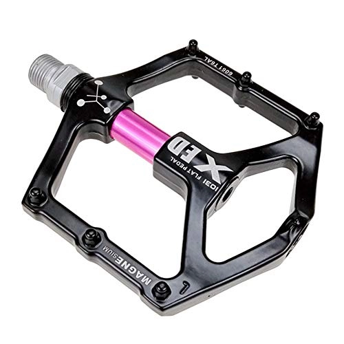 Pedali per mountain bike : Pedali for Bici Leggeri da 9 / 16 Pollici, Pedali in Lega di Magnesio, Pedali for Biciclette con Cuscinetti for Mountain Bike, Bici da Strada Regalo Perfetto (Colore : Rosa)