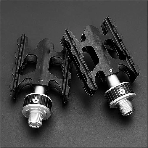 Pedali per mountain bike : Pedali Mountain Bike, Pedali Bicicletta Mtb Quick Release CNC Cuscinetto Antipioggia Guarnizione 8, 2 Cm Ampliato Antiscivolo Cromo Molibdeno Pedale Bici da Strada (Color : K320F BK)