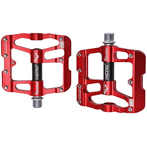 Pedali per mountain bike : Pedali Mtb Flat Pedali Bici Mtb Pedale bici Pedali Bmx Accessori per il ciclismo Accessori per mountain bike Pedali bici da strada Pedali piatti red, free size