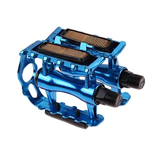 Pedali per mountain bike : Pedali per Bicicletta 1 Paio MTB Bici Ultraleggera Bici Pedali Mountain Road Bike Parte Pedale Ciclismo Lega di Alluminio Gabbia Piatta Cava Ultraleggera (Color : Blue)