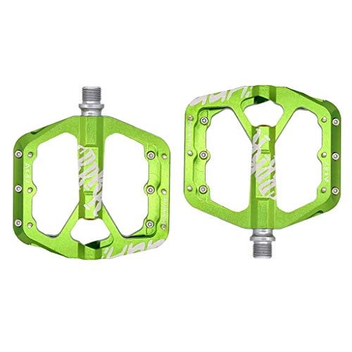 Pedali per mountain bike : Pedali per bicicletta, antiscivolo in lega di alluminio ultraleggero Cuscinetto sigillato 9 / 16 pollici Pedale della piattaforma per bici, Per bici da strada pieghevole Mountain BMX MTB(verde)