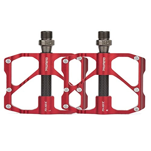 Pedali per mountain bike : Pedali Per Bicicletta Durevole Pedali Mtb Flat Stabilità Antiscivolo Pedali Mtb Doppia Funzione Per Bicicletta Bike Bicicletta Mountain Bike Bici Pieghevole 87c red, free size