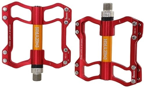 Pedali per mountain bike : Pedali per bicicletta universali per ciclismo, coppia di accessori per pedali in alluminio antiscivolo per mountain bike (colore: rosso, taglia: taglia unica)