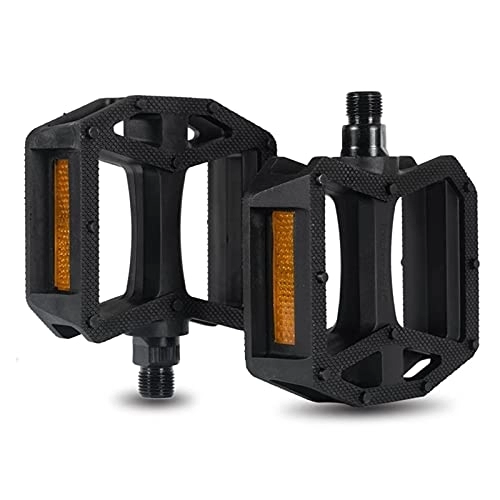 Pedali per mountain bike : Pedali per biciclette in nylon Ultralight Platform Platform Pedals Bike Pedals per pedali da ciclismo in mountain bike Pedali (Color : Schwarz, Size : 9 / 16inch)