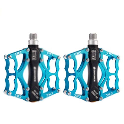 Pedali per mountain bike : Peiling Mountain Bike Ultra-Light Largo Pedale Pieghevole Piede Esterna Che Guida fornisce Gli Accessori WKY (Color : 901blue)