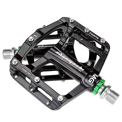 Pedali per mountain bike : Piattaforma for Bicicletta Antiscivolo, Pedali for Bici in Lega di Magnesio Pedale con Cuscinetti da 9 / 16 Pollici for Mountain Bike da Strada Regalo Perfetto (Colore : Nero)