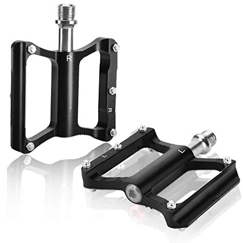 Pedali per mountain bike : qianxia Pedali per Bici, Pedali per Mountain Bike in Lega di Alluminio CNC con 3 Cuscinetti a Sfera, Pedale Antiscivolo Ultraleggero 9 / 16, per Mountain Bike, Bici da Corsa