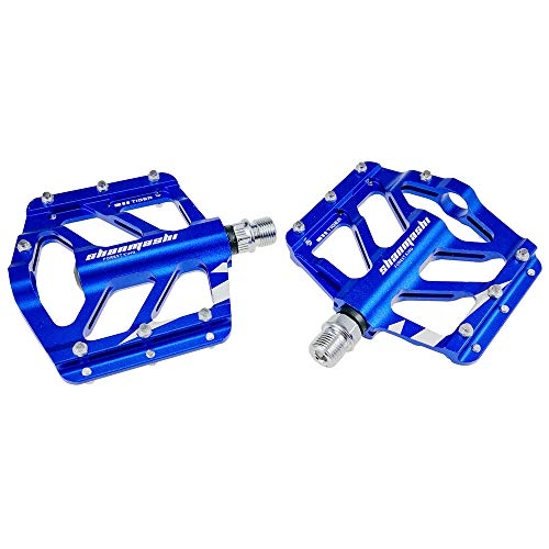 Pedali per mountain bike : QiHaoHeji Pedale Biciclette Pedali Mountain Bike 1 Paio Pedali in Gomma Antiscivolo in Lega di Alluminio Resistente per Bici da Strada BMX MTB off-Road del Pedale della Bicicletta (Color : Blue)