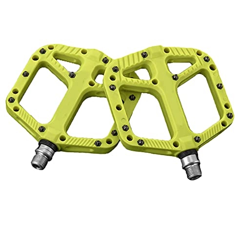 Pedali per mountain bike : QNDYDB Un Paio di Pedali bipediti da 9 / 16 Pollici da 9 / 16 Pollici con Piatti Anti-Skid, Pedali della Mountain Bike, Adatti per Mountain Bike / Biciclette da Strada Yellow-M