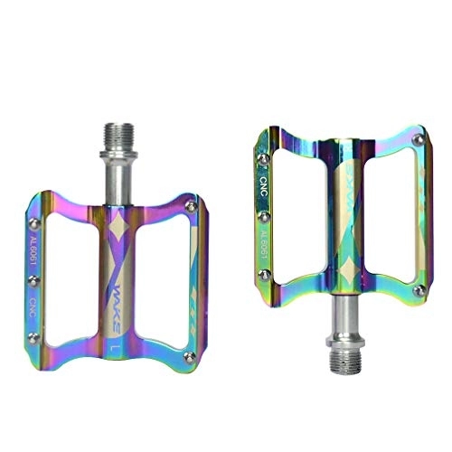 Pedali per mountain bike : QQY Pedale Mountain Bike Ultra leggero in lega di alluminio BMX Pedali 9 / 16" Pedali Piattaforma Bicicletta Pedali Piatti (Multicolor)