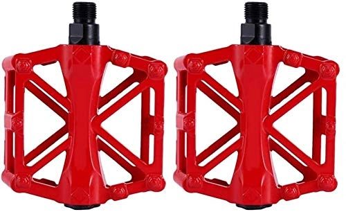 Pedali per mountain bike : RENFEIYUAN Pedali della Bici da 1 Paio, Pedali Piattaforma di Biciclette in Lega di Alluminio per Montagna Stradale BMX MTB Bike Pedali MTB (Color : Red)