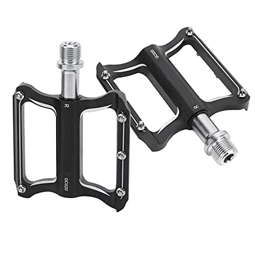 Pedali per mountain bike : ROMACK Pedali Flat per Bici, Pedali per Mountain Bike Leggeri Resistenti all'Usura con 10 Chiodi Antiscivolo Pedali con Cuscinetti DU per Mountain Bike e Bici da Strada.