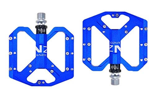 Pedali per mountain bike : RSTT - Pedale piatto per mountain bike, mountain bike, con guarnizione in lega di alluminio, 3 cuscinetti antiscivolo