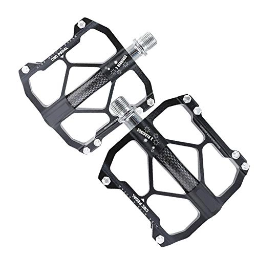 Pedali per mountain bike : Sanji Anti-Skid Pedali per Mountain Bike, Biciclette Universale pedaliera in Alluminio Corpo in Lega 9 / 16" ad Alta Resistenza a Tre Palin Cuscinetti con Piedini Antiscivolo per Outdoor Equitazione