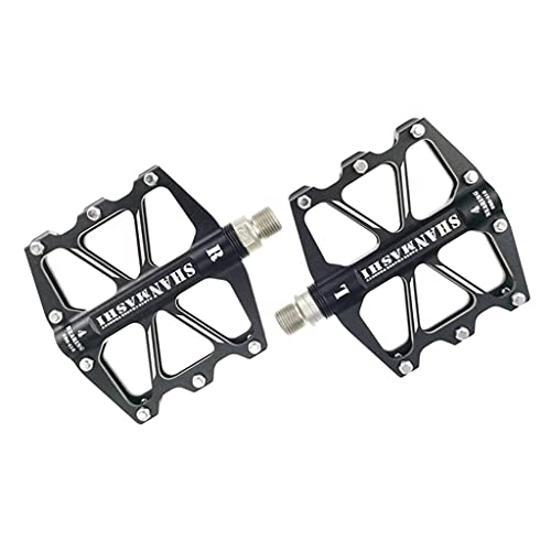 Pedali per mountain bike : SHANMASHI Pedale Della Bicicletta Mountain Bike In Lega di Alluminio Palin Pedale Largo 4 cuscinetti Equitazione Pedale