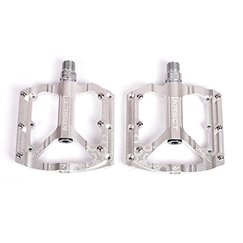 Pedali per mountain bike : Shootingstar pedali, aluminum mountain bike pedali piattaforma CNC cuscinetto per bici da strada / Fixed Gear bicicletta / mountain bike MTB, Silver