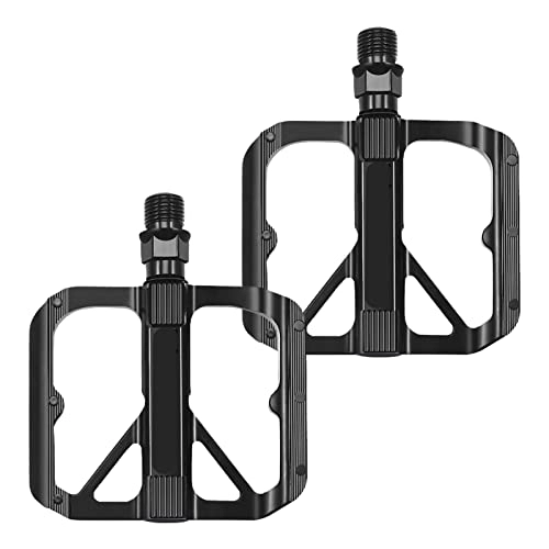 Pedali per mountain bike : Siimred 5 PCS Pedali per Bici | Pedale Piattaforma Universale Leggero in Lega di Alluminio 9 / 16, Pedale a Piattaforma Larga per Bicicletta per Mountain Bike da Ciclismo su Strada, Nero