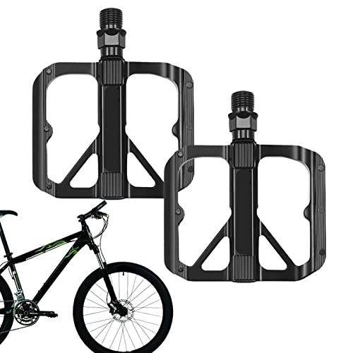 Pedali per mountain bike : Siimred 5 pedali per bicicletta | 9 / 16" in lega di alluminio pedali per bicicletta | pedale largo per bicicletta da strada, mountain bike, nero