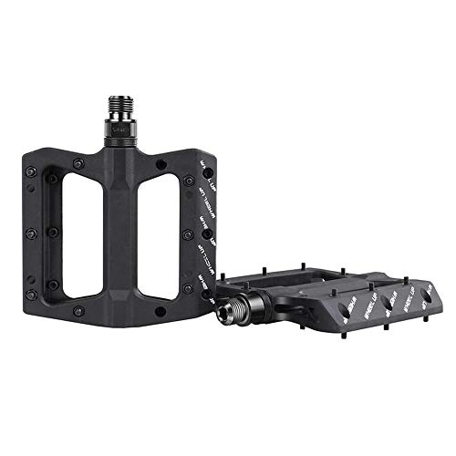 Pedali per mountain bike : SIRUL Pedali per Bici, Pedali Bici Antiscivolo Leggeri, Fibra di Nylon Pedali Piatti 9 / 16"a pedana Larga per BMX MTB Road Bike 3 Cuscinetti Antiscivolo Impermeabili Antipolvere