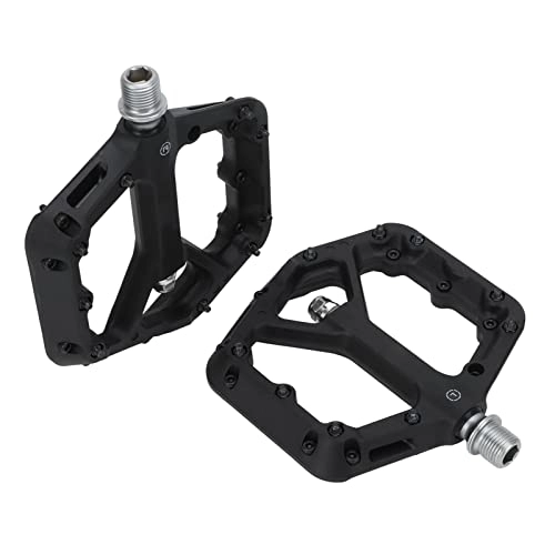 Pedali per mountain bike : Socobeta Pedali Bici MTB Pedali Allargati Antiscivolo Pedali per Mountain Bike Nylon Composito Resistente allo Scivolamento Cuscinetti Neri Allargamento Pedale per Mountain Bike