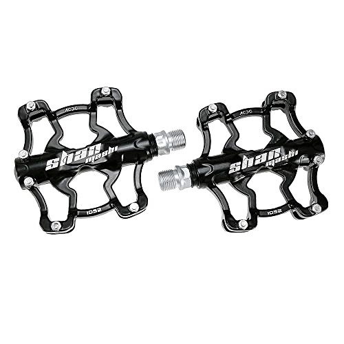 Pedali per mountain bike : SUPRIEE Pedali per Bici Luce in Lega di magnesio Bicicletta Pedals Larga Antiscivolo Pedali Mountain Bike Pedali (Color : Black, Size : One Size)