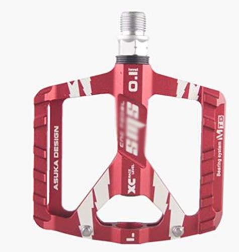 Pedali per mountain bike : SYH Pedali Bicicletta Pedali, in Lega di Alluminio Leggero Pedale 9 / 16"Alto Comfort / Cuscinetto Sigillato / Non È Facile A Svanire, Mountain Bike / BMX, Rosso