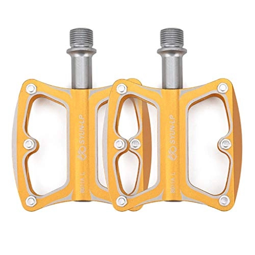 Pedali per mountain bike : Wangze99 Pedale Pedale per Mountain Bike Pedale Antiscivolo Pedale in Lega di Alluminio Accessori per Pedali (Colore : B011 Gold)