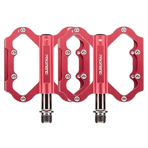 Pedali per mountain bike : WLDOCA 1 Paio di Pedali per Bicicletta Mountain Bike Pedali per Bicicletta BMX Antiscivolo con Piattaforma a 3 Cuscinetti, Rosso