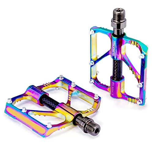 Pedali per mountain bike : WLDOCA Pedali Colorati MTB / Bici da Strada Pedali Bici MTB Big Foot 3 Cuscinetti per Accessori per Mountain Bike BMX, A MTB