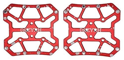 Pedali per mountain bike : WSGYX 4 Pezzi Bicicletta Pedale in Lega di Alluminio Adattatore Piattaforma Conversione Conversione Universale Compatibile MTB Road Bike Accessori Accessori Bike Pedals (Color : Red)