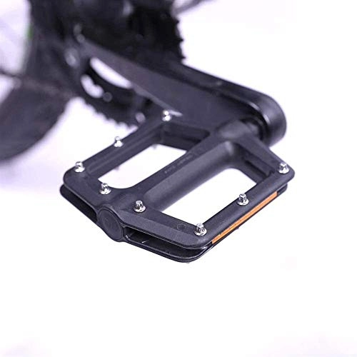 Pedali per mountain bike : WSGYX Pedale di Montagna per Pedali della Bicicletta MTB Pedali Bici Pedali Piatti in Fibra di Nylon in Fibra di Nylon Anti-Skid Foot Sport Ciclismo Pedale MTB Accessori Bike Pedals (Color : Black)