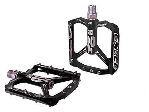 Pedali per mountain bike : WSGYX Pedale per Biciclette Ultraleggero Tutto MTB Mountain Mountain Bike Materiale per Pedale Cuscinetto Pedali in Alluminio Pedali Bike (Color : Black)