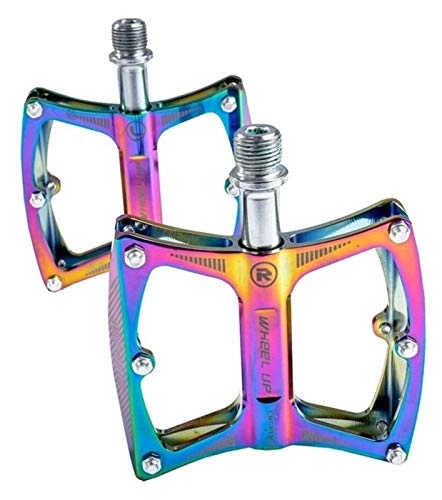 Pedali per mountain bike : WSGYX Rainbow MTB Bike Pedal Ultralight Lega in Lega di Alluminio Piattaforma Antiscivolo Cuscinetti Pedali Colorati per BMX Mountain Bike Accessori Bike Pedals (Color : Rainbow)