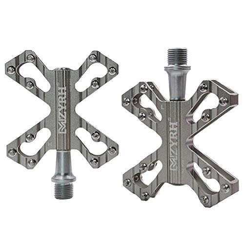 Pedali per mountain bike : WYJBD Bike Pedali Mountain Bike Pedals Bike Pedale del Ciclo Accessori BMX Pedali della Bicicletta Accessori della Bici Accessori Biciclette Pedali Flat Pedali (Color : Silver, Size : Free Size)