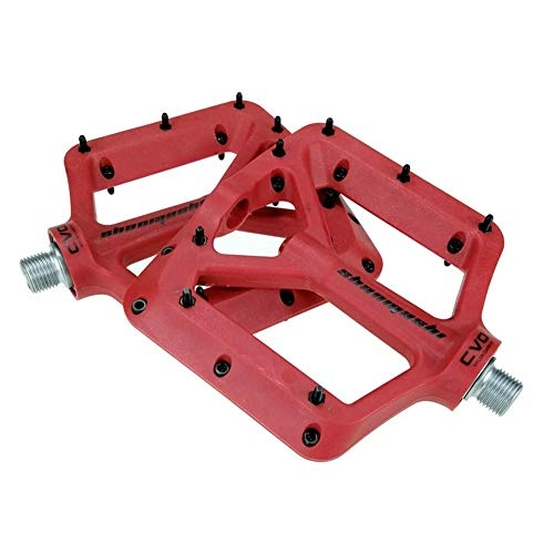 Pedali per mountain bike : WYJBD Pedale Mountain Bike Pedali Pedali Flat Pedali della Bici della Strada Pedali Accessori Ciclismo BMX Pedali Bici Accessori Bicicletta Pedali Bici (Color : Red, Size : Free Size)