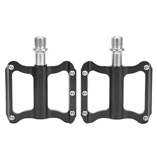 Pedali per mountain bike : Yagosodee Pedali per bici da strada Pedali da ciclismo Ultralight Flat Pedale in Lega di Alluminio Antiscivolo Mountain Bike Pedali Pedali Bicicletta Pedali per BMX MTB (Nero)